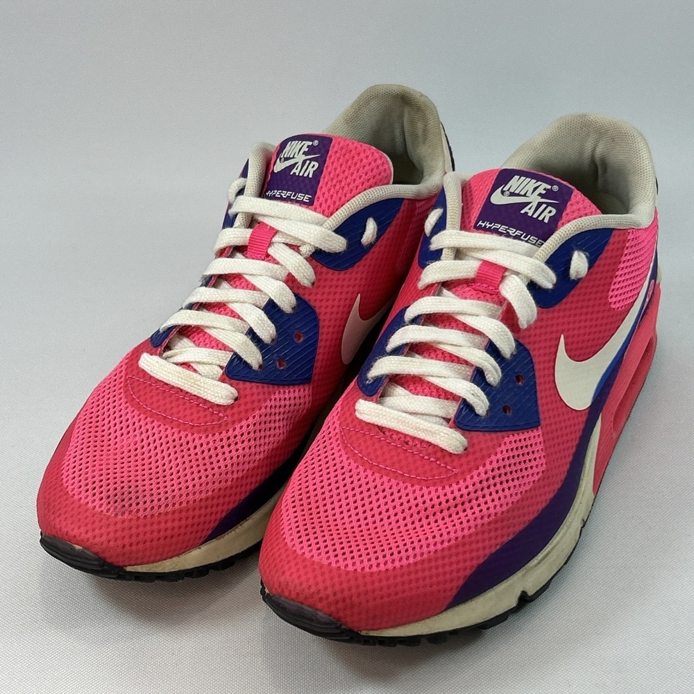 Nike Air Max 90 Hyperfuse Shoes Women's Sz 10 Pink Flash Cross Training Sneakers